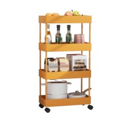 Kitchen Storage Kitchen Rack Floor-to-Ceiling Multi-Layer Removable Gap Storage Rack Daily Household Space-Saving Storage Rack Closet Shelves