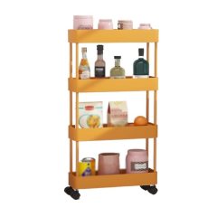 改Kitchen Storage Kitchen Rack Floor-to-Ceiling Multi-Layer Removable Gap Storage Rack Daily Household Space-Saving Storage Rack Closet Shelves Organizer(B-40.5x13.5x87cm)
