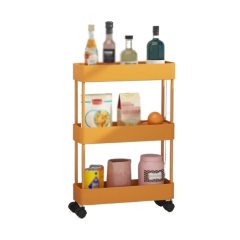 改Kitchen Storage Kitchen Rack Floor-to-Ceiling Multi-Layer Removable Gap Storage Rack Daily Household Space-Saving Storage Rack Closet Shelves Organizer(B-40.5x13.5x87cm)