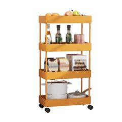 Kitchen Storage Kitchen Rack Floor-to-Ceiling Multi-Layer Removable Gap Storage Rack Daily Household Space-Saving Storage Rack Closet Shelves