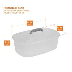 Casabella Plastic Multipurpose Cleaning Storage Caddy with Handle, 1.85 Gallon, Gray and Orange