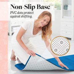 改Genteele Bath Mats, Non Slip - Grey 17" x 24" Memory Foam Bathroom Rugs - Quick Dry
