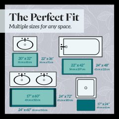 改Genteele Bath Mats, Non Slip - Grey 17" x 24" Memory Foam Bathroom Rugs - Quick Dry