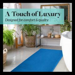 改Genteele Bath Mats, Non Slip - Grey 17" x 24" Memory Foam Bathroom Rugs - Quick Dry