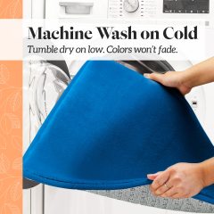 改Genteele Bath Mats, Non Slip - Grey 17" x 24" Memory Foam Bathroom Rugs - Quick Dry
