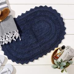 Crochet Collection Reversible Bath Mat, Round