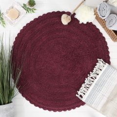 Crochet Collection Reversible Bath Mat, Round