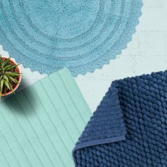 Crochet Collection Reversible Bath Mat, Round