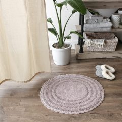 Crochet Collection Reversible Bath Mat, Round