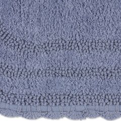 改DII Crochet Collection Reversible Bath Mat, Round, 27.5" Diameter, White