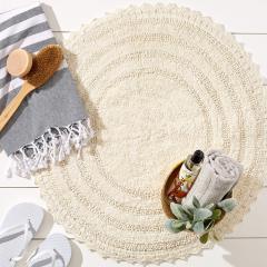 Crochet Collection Reversible Bath Mat, Round