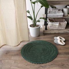 Crochet Collection Reversible Bath Mat, Round