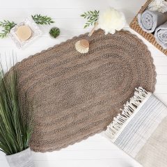 Crochet Collection Reversible Bath Mat, Round