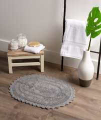 Crochet Collection Reversible Bath Mat, Round