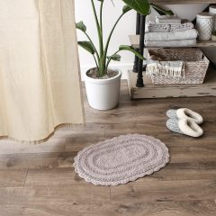 Crochet Collection Reversible Bath Mat, Round