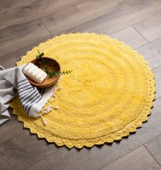 Crochet Collection Reversible Bath Mat, Round