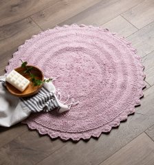 Crochet Collection Reversible Bath Mat, Round
