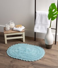 Crochet Collection Reversible Bath Mat, Round
