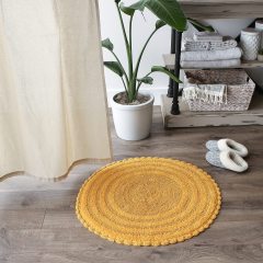 Crochet Collection Reversible Bath Mat, Round