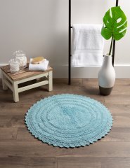 Crochet Collection Reversible Bath Mat, Round