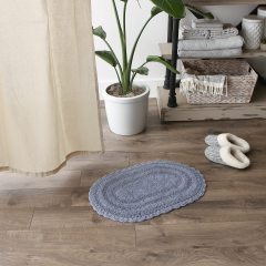 Crochet Collection Reversible Bath Mat, Round
