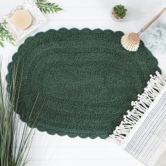 Crochet Collection Reversible Bath Mat, Round