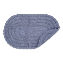 改DII Crochet Collection Reversible Bath Mat, Round, 27.5" Diameter, White