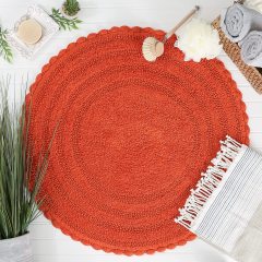Crochet Collection Reversible Bath Mat, Round