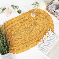 Crochet Collection Reversible Bath Mat, Round