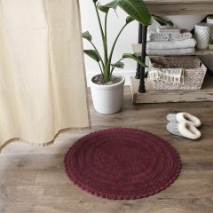 Crochet Collection Reversible Bath Mat, Round