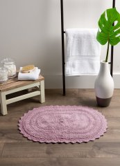 Crochet Collection Reversible Bath Mat, Round