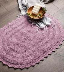Crochet Collection Reversible Bath Mat, Round