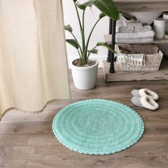 Crochet Collection Reversible Bath Mat, Round