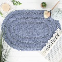Crochet Collection Reversible Bath Mat, Round