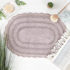 Crochet Collection Reversible Bath Mat, Round
