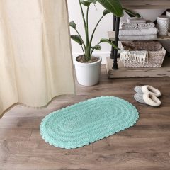 Crochet Collection Reversible Bath Mat, Round