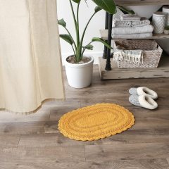 Crochet Collection Reversible Bath Mat, Round
