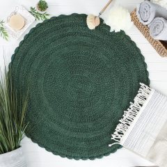 Crochet Collection Reversible Bath Mat, Round