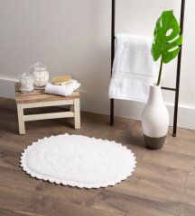 Crochet Collection Reversible Bath Mat, Round