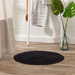 Crochet Collection Reversible Bath Mat, Round