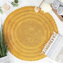 Crochet Collection Reversible Bath Mat, Round