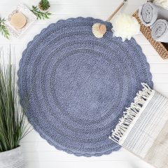 Crochet Collection Reversible Bath Mat, Round