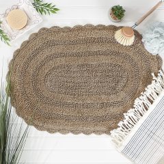 Crochet Collection Reversible Bath Mat, Round