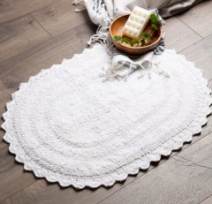 Crochet Collection Reversible Bath Mat, Round