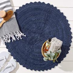 Crochet Collection Reversible Bath Mat, Round