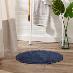 Crochet Collection Reversible Bath Mat, Round