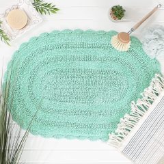 Crochet Collection Reversible Bath Mat, Round