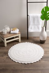 Crochet Collection Reversible Bath Mat, Round