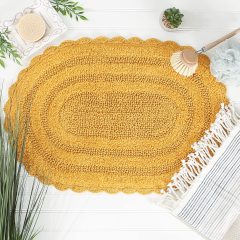 Crochet Collection Reversible Bath Mat, Round