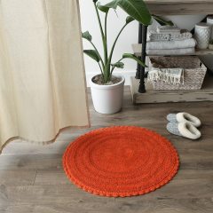 Crochet Collection Reversible Bath Mat, Round